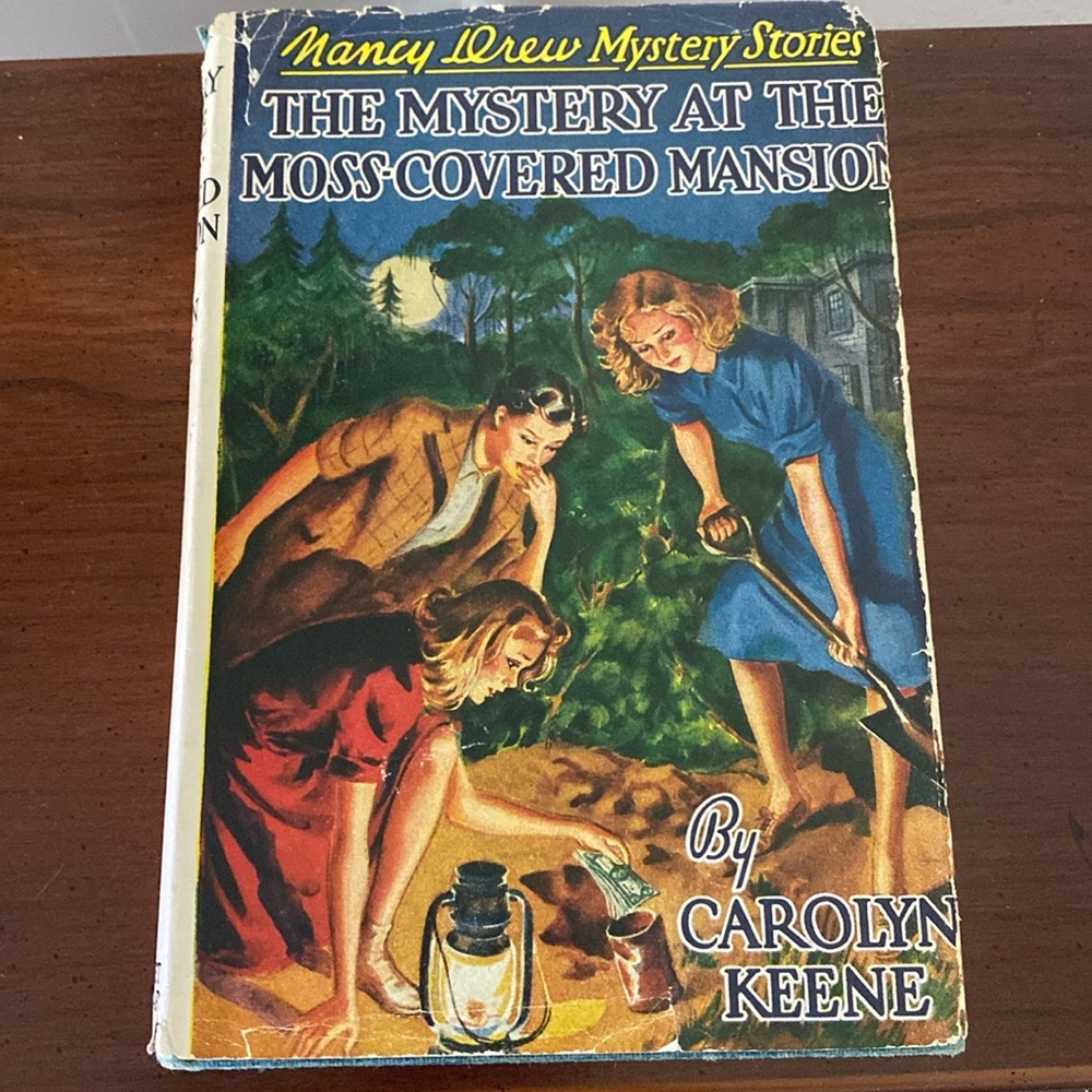 Nancy Drew Book The Mystery At The Moss Covered Mansion With Dust Jacket Vintage